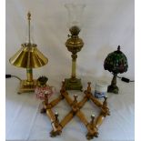 Assorted table lamps etc inc replica Ori