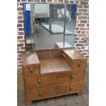 1930s oak dressing table/chest of drawer
