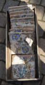 Box of Delft ware tiles