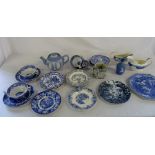 Assorted blue and white ceramics inc Cop