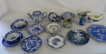 Assorted blue and white ceramics inc Cop