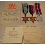 WWII medals attributed to Flight Sergeant H. G Martins including Air Crew Europe Star, 1939-1945