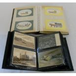 Postcard albums containing topographic,