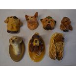 7 wall plaques of dogs inc Bossons