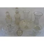 Assorted glassware inc decanters