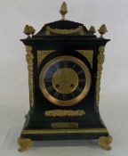 Early 20th century ebonised mantle clock