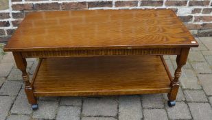 Oak trolley table