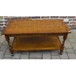 Oak trolley table