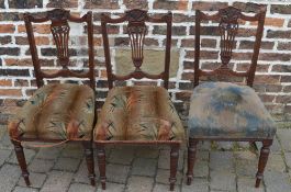 3 Edwardian dining chairs