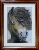 Pastel portrait of a horse by Grimsby ar