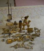 Large quantity of brassware including sh