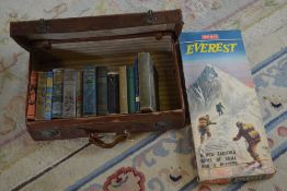 Suitcase including old books & a Merit E