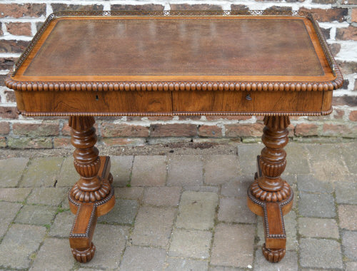 William IV rosewood writing table