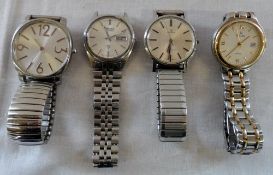 4 Gents wrist watches (AF)