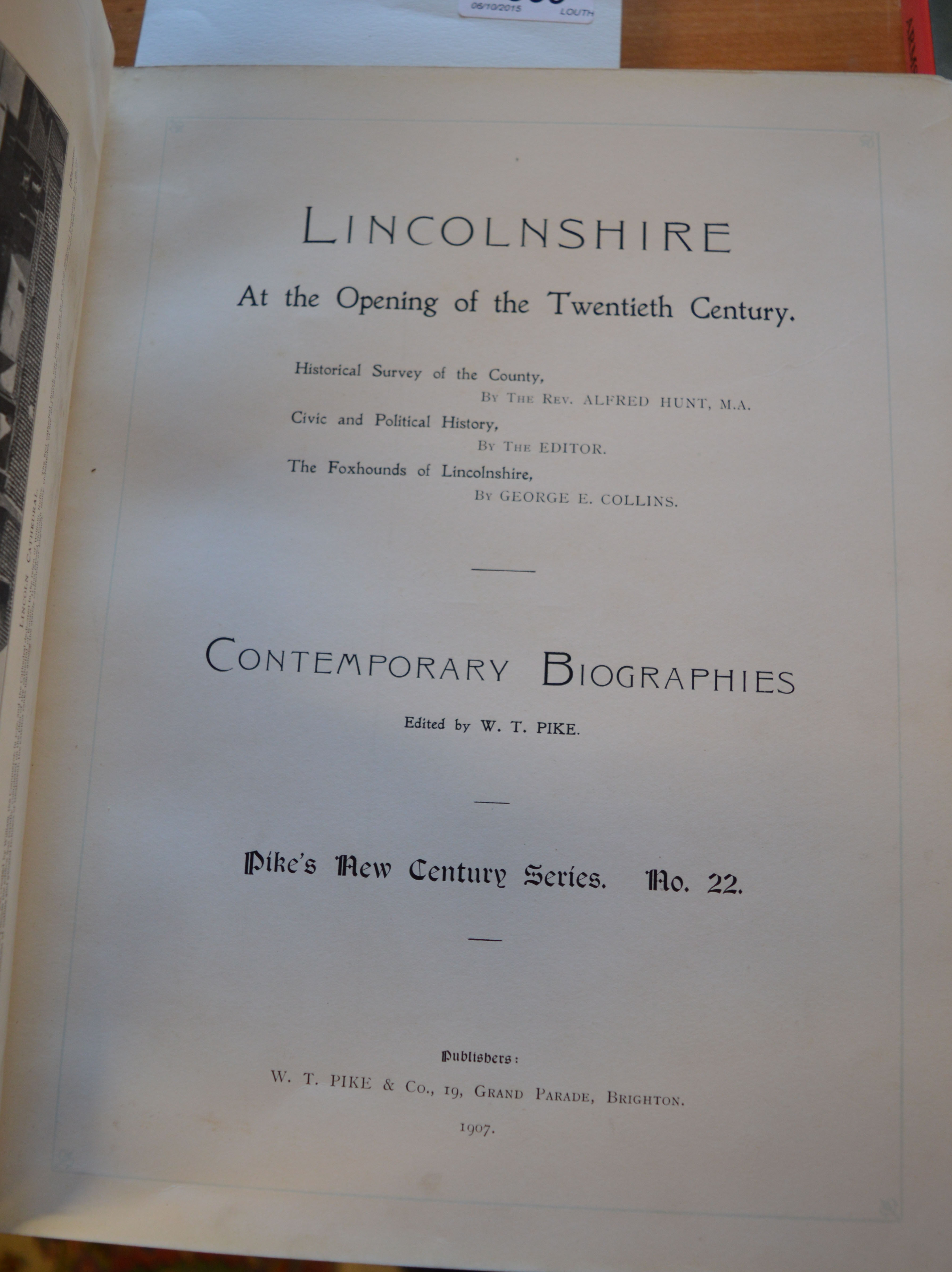 Contemporary Biographies of Lincolnshire - Image 3 of 3
