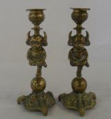 Pair of Lincoln Imp candlesticks H 20 cm