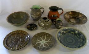 Assorted Fishguard and Alvingham pottery