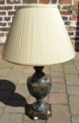 Bronze lamp with shade