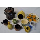 Ceramics including Alvingham studio pott