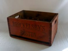 Brockelsby's of Boston wooden bottle cra