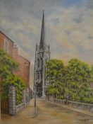 Large oil painting of St James church Lo