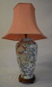 Moorcroft style table lamp