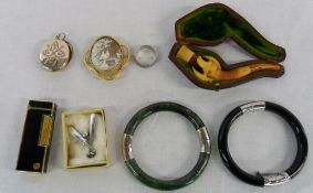 Assorted costume jewellery, Dunhill ligh