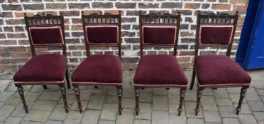 4 late Victorian dining chairs