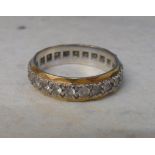 18ct gold eternity ring with non preciou