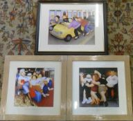 3 framed prints by Beryl Cook 'Girls nig