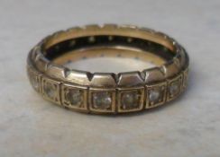 9ct gold full eternity ring total weight