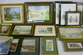 Various pictures including oil paintings