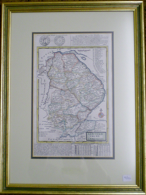 18th century map of Lincolnshire by Herm
