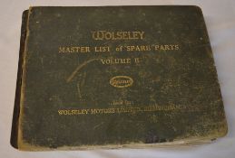 Wolseley master list of spare parts volu