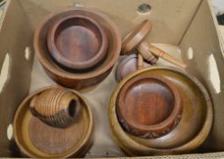 Various wooden bowls