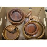 Various wooden bowls