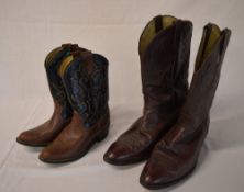 2 pairs of cowboy boots