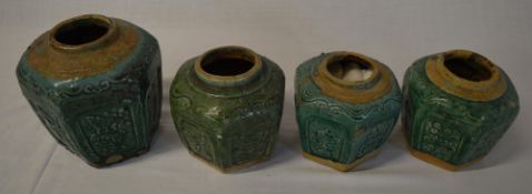 4 Chinese ginger jars