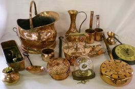 Various copper & brass including coal sc