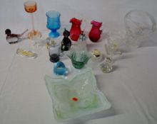 Glassware including cranberry jugs and o