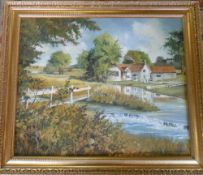 Oil painting of The Mill Donington on Ba