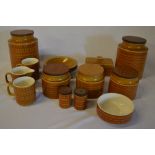 Hornsea Saffron ceramics including flour