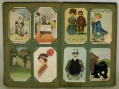 Edwardian album of postcards including g
