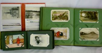 3 albums of G B & European postcards