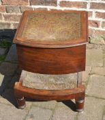 Mahogany commode with step