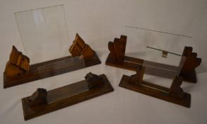 4 Art Deco wooden photo frames (2 with d