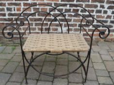 Wrought iron decorative seat