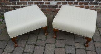 2 cream footstools