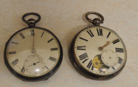 2 silver pocket watches, London & Cheste