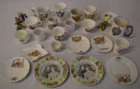 Various ceramics including commemorative